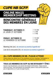 Online Mass Membership Meetings - Oct 21 and 22