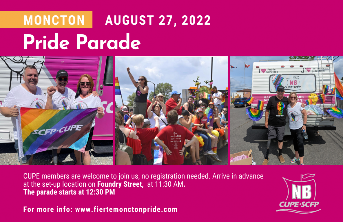 Moncton Pride Join us! CUPE New Brunswick