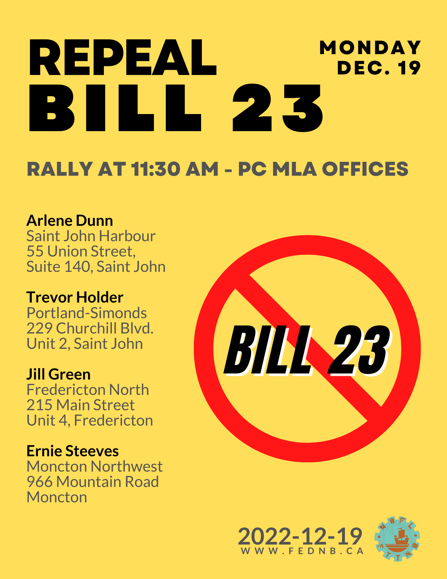 Rally to Repeal Bill 23